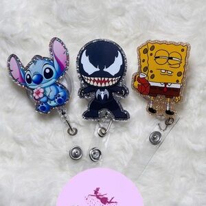 Cartoon character badge reels
